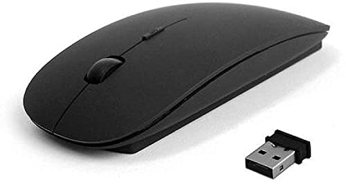 Image of World Shopper Terabyte Ultra Slim Wireless Mouse with Nano Receiver for Pc Laptop Desktop and Tablet (Black)