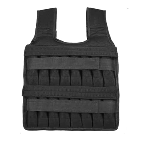 YRREATY Chaleco Lastrado de 20 Kg para Entrenamiento de Fitness, Chaqueta Lastrada para Fuerza, Resistencia y Placa de Acero No Incluida.