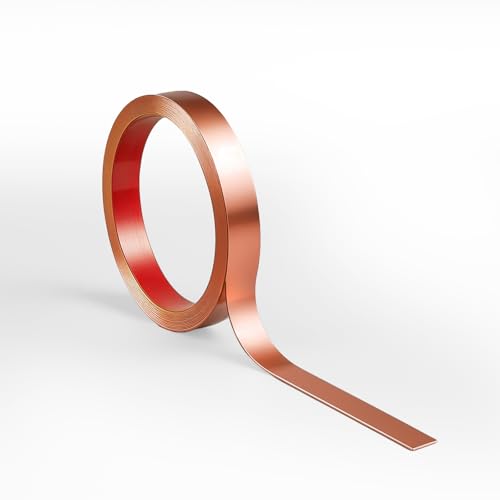 Image of Rose Gold Moulding Patti for Wall - 5M Self Adhesive Metal Strip | T Profile Wall Moulding Trim for Ceiling, Furniture, Cabinet, Tile Border | 50MM SS 201 Mirror Finish (Rose Gold, 50MM)