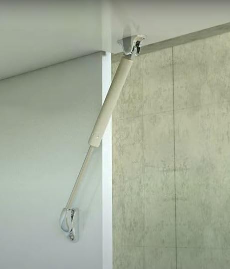 Molla Asta Gas Per Ante - Modello Compact Frizionata, Colore Grigio, 355 Mm, 90 N, Per Ante A Rialzo - Foto 2