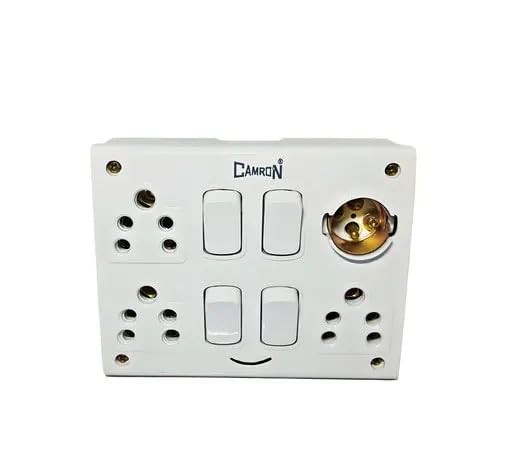 SS TRADER 6 Amp Double Combined with Box with 3 Five pin Socket, 4 Switch & Holder-picture-12