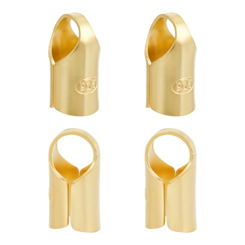 BENECREAT 4 Pcs de Sertissage Plaqué Or avec 925 embouts en Argent Sterling Embouts à Sertir de 3mm pour Cordon Perles Embouts de Tubes Perles Connecteurs...