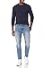 Amazon Essentials Men's Long Sleeve Slim-Fit Waffle Shirt - Navy, Large