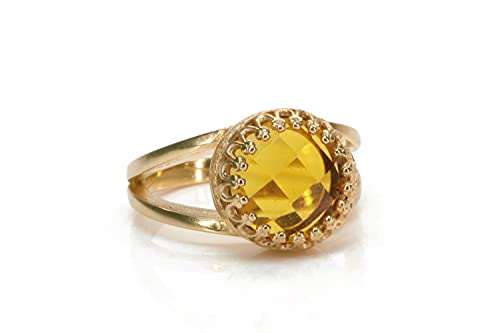 Bague citrine en or véritable : fini les bijoux ternes qui s'usent - 6