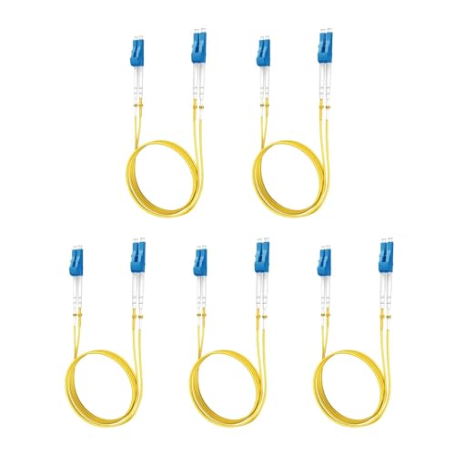 Yonwide Single Mode Fiber Optic Cable - 0.5m (1.64 ft), LC to LC, OS2, LSZH, Yellow SMF by Yonwide - Used condition - US$32.96