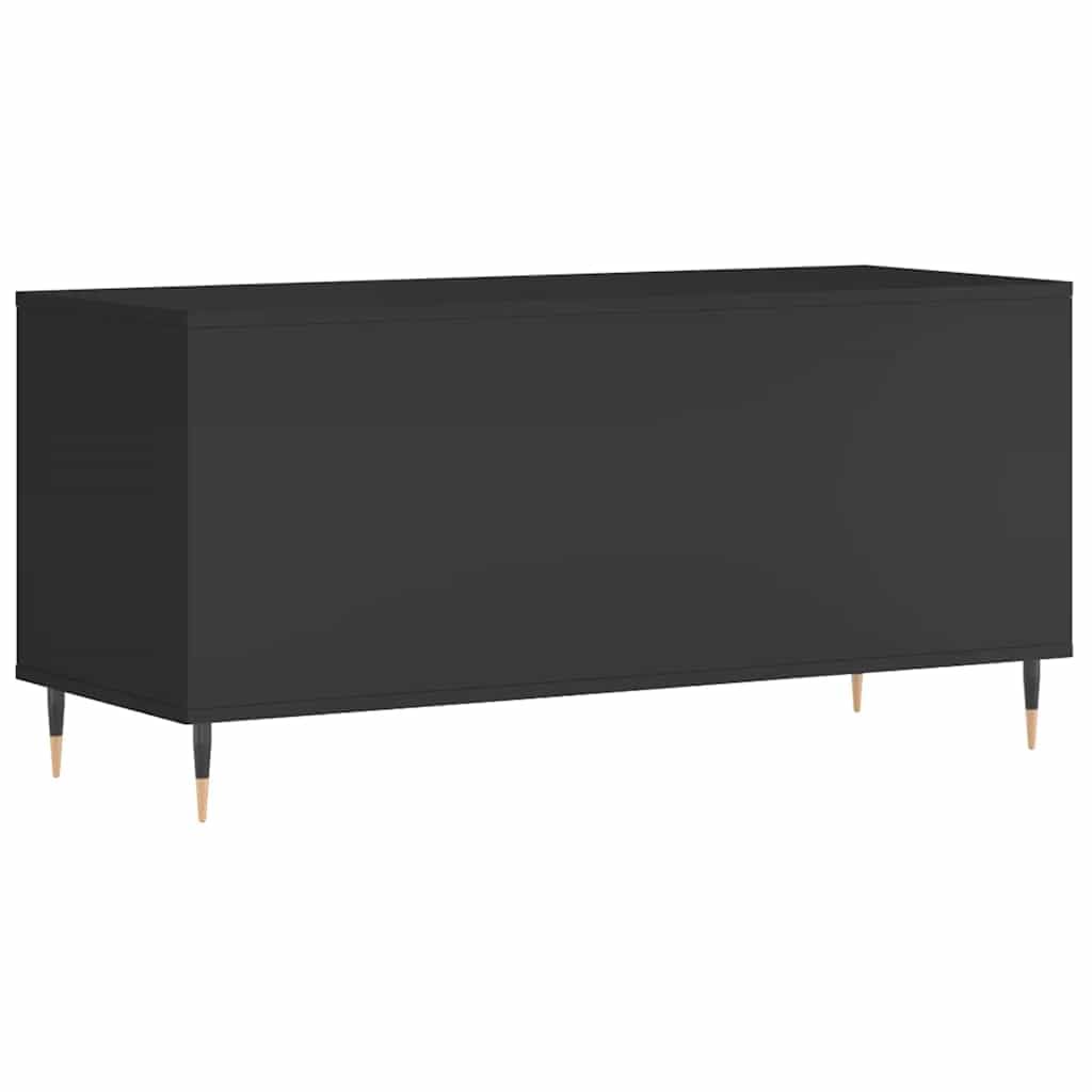 Armadio a pannelli nero, 100 x 38 x 48 cm, scaffale in vinile in legno con gambe stabili in ferro, spazioso ripiano per dischi in vinile e basso per collezione musicale LP e