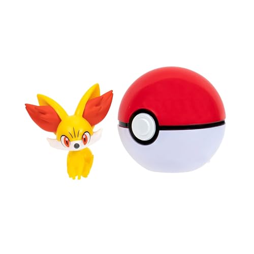 Pokémon Clip 'N' Go Fennekin Comprend Une Figurine de Combat de 5,1 cm et Un Accessoire Poké Ball
