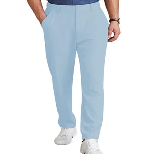 Golf Pants Men Stretch Relaxed Fit Straight Leg Dress Pants Lightweight Business Casual Work Pants with Pockets