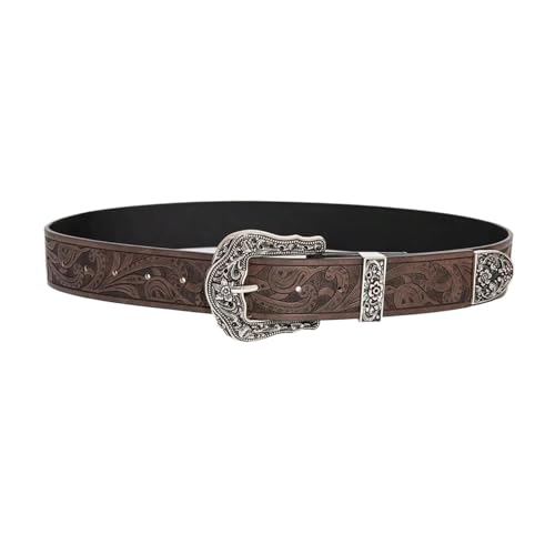 Ceinture marron sculptée : l'accessoire denim robuste et ajustable pour homme. - 3