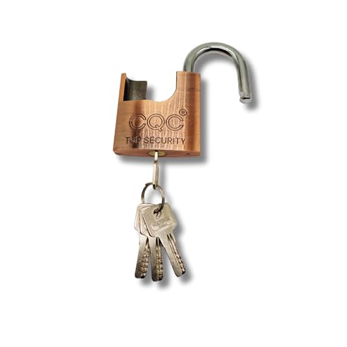 Image of Heavy Duty Keyed Lock | Hardened Steel Shackle Lock | Anti-Rust Security for Gate, Warehouse & Outdoor Use (ALT-34 Copper)