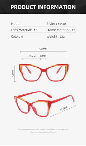 Image of Blue Light Glasses for woman,Computer Eyewear Non-Prescription Glasses Fashion Colorful Frame