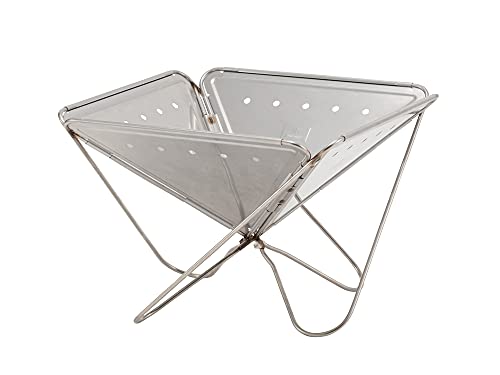 Snow Peak Pack & Carry (XL) Fireplace - Made of Durable Stainless Steel - 24.9 x 24.9 x 17.3 in