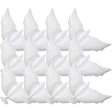 DOITOOL 12 Stück Outdoor Tauben Luftballons aus Polyesterfolie Weiß Dekoration für Geburtstags und Hochzeitsfeiern Party Layout Requisiten