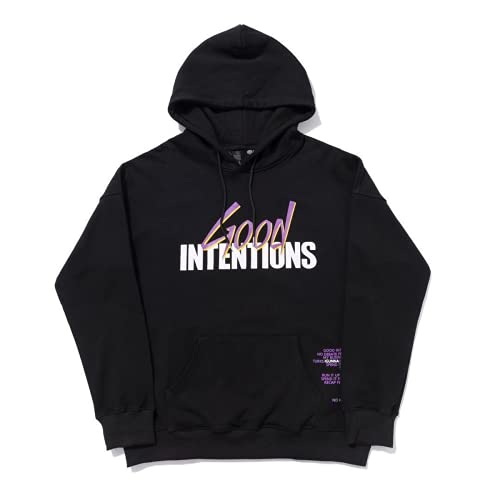 Big V Letter Vlone Hoodie Fashion Popular Couples Sweatshirts Hip-Hop Pullover Sweater Long Sleeve Trend Tops for Men Women (GI Black,Small,US,Alpha,Small,Regular,Regular)