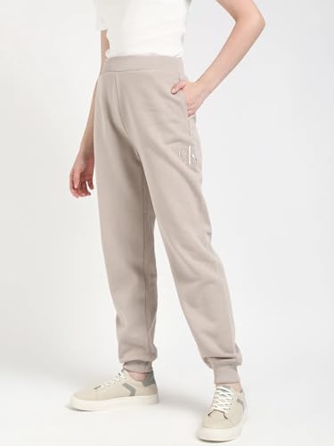 Calvin Klein Damen Jogginghose Raised Embroidery Ck Jog Pant Regular Fit, Grau (Atmosphere), M – Ansicht 2