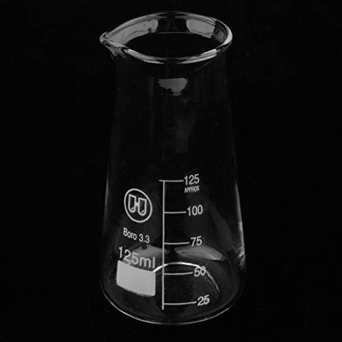 H HILABEE Erlenmeyer Flask Laboratoriumfles, conische fles, 125 ml, 125 ml - Afbeelding 5
