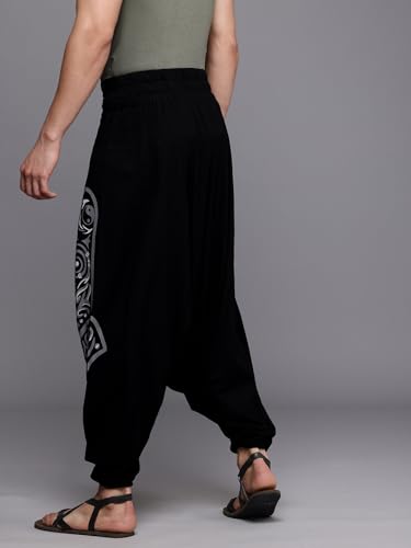Image of The Veshti Company Printed Harem Pants for Men's Cotton Hippie Style Baggy Boho Yoga Pajama Pant with Pocket