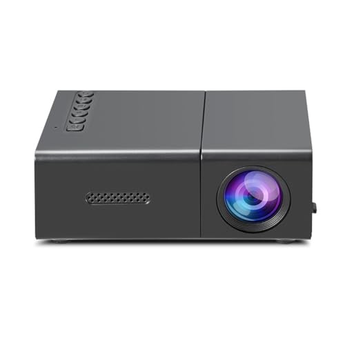 YUEHISY Proyector de Películas Portátiles, Proyector Inteligente HD HD 1080p con Altavoz Estéreo, Sincronización de Teléfonos Inteligentes, Conectividad USB/HDMI, para el Hogar