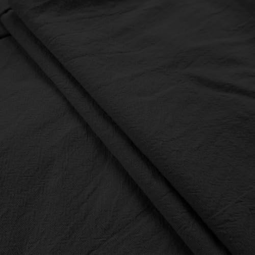 Linen Lounge Pants Mens Solid Casual Straight Drawstring Long Pants Pockets Elastic Waist Comfy Trousers4