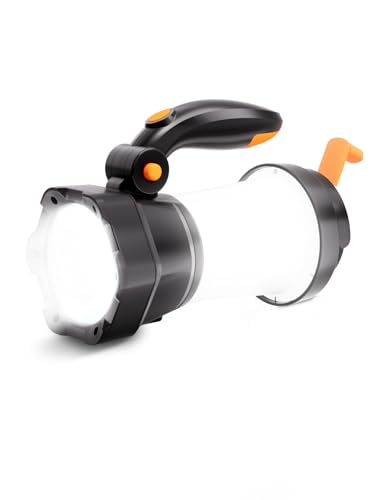 K KASONIC 2 IN 1 LED Campinglaterne, Wiederaufladbare Taschenlampe mit Handkurbel für Notfallaufladung, Tragbare Campinglampe mit 3 Lichtmodi für...