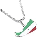Huangshanshan Stainless Steel Somaliland Pendant Necklaces Jewelry (silver)