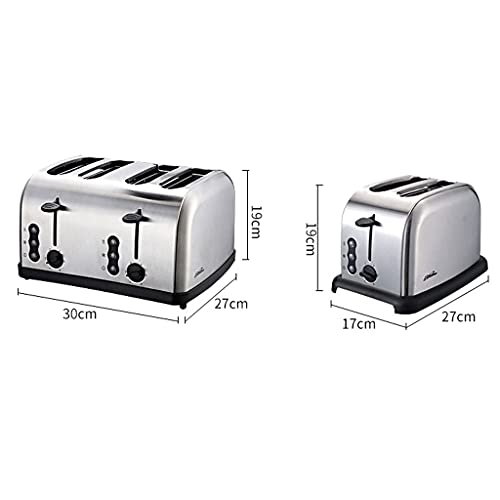 Dzwyc Edelstahl-Toaster-Frühstücksstiefel-automatische Stromanpassung 2 Scheiben 4 Scheiben (Color : 4 Baking troughs) – Bild 3