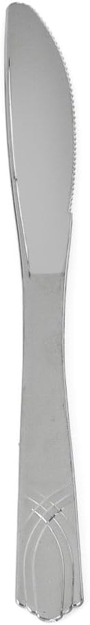 Silver-Like Disposable Knives - 600 Count - Silver Plastic - for Parties, Catering and Events