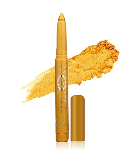 Image of FASHION COLOUR German Eyeshadow Stick Matte & Shimmer | Long Lasting, High Pigment, Blendable Eye Shadow Pencil | Built-In Sharpener | Sparkling Yellow