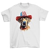Photo Gallery america_10 patriotic dog t-shirt - funny & tail-wagging! 100% cotone, design stampato unisex per cuccioli patriottici pawsitively, bianco, 3xl Photo Gallery america_10 patriotic dog t-shirt - funny & tail-wagging! 100% cotone, design stampato unisex per cuccioli patriottici pawsitively, bianco, 3xl