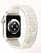 JR.DM Resin Stretchy White Tortoise Fancy Beaded Bracelet Light Watch Band Women Compatible with Apple Watch Band 38mm 40mm 41mm Strap Wristband for iWatch Series 10/9/8/7/6/5/4/3/2/1/SE