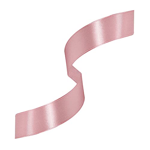 Rose Gold Satin Ribbon 1 Inches X 25 Yards, Solid Color Fabric Ribbon For Gift Wrapping, Crafts, Hair Bows Making, Wreath, Wedding Party Decoration And Sewing Projects #TOP1