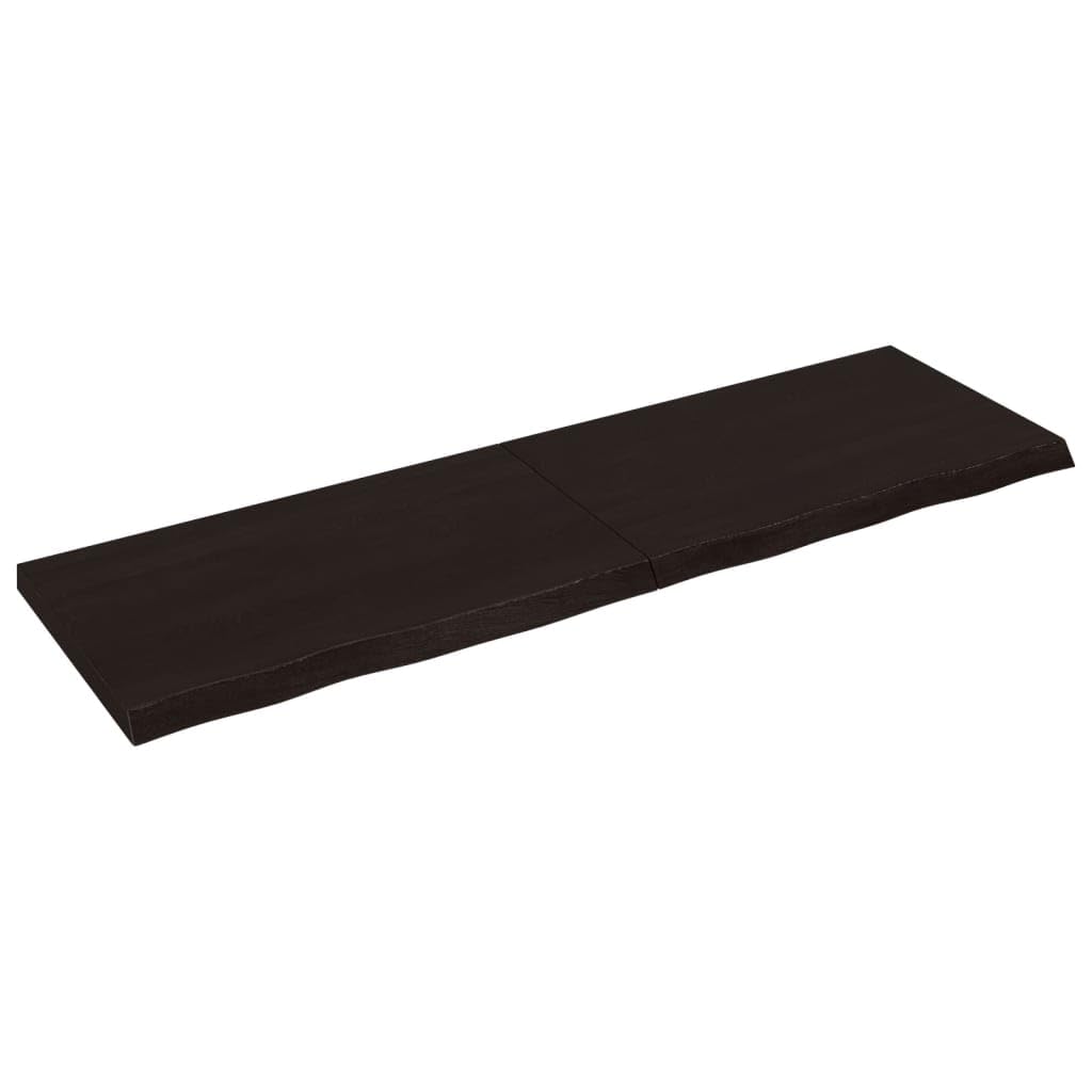 vidaXL Table Top, Desk Top for Dining Room Living Room, Wooden Bookshelf Board for Study Painting, DIY Board, Dark Brown Treated Solid Wood Oak — image 1
