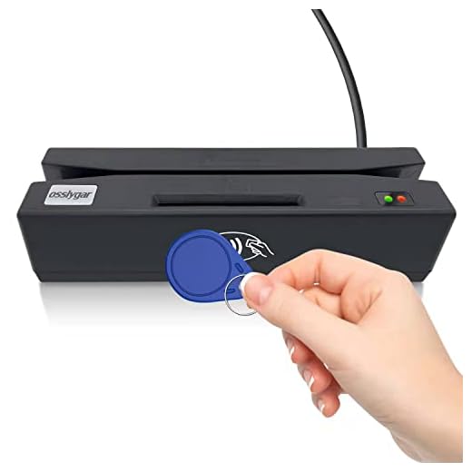 Ossiygar Combo 4 in 1 Multifuntional Desktop Card Reader Writer, Support Reading Magstripe Card, Read and Write Contactless Card, Chip, PSAM Card for Membership System with Demo Software