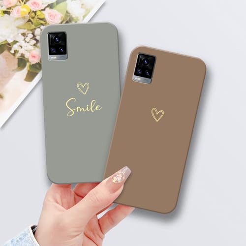 Image of COLORflow Back Cover Compatible with Vivo V20 | Heart Notes Color Customized Back Cover Compatible with Vivo V20