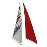 Auto-Motorhauben-Abdeckung, Lüftungsschlitz-Abdeckung für alle Autos, LKWs, SUVs, ABS-Dekoration mit UV-geschützter, wasserdichter Beschichtung, Schwarz und Silber, Paar (schwarz)