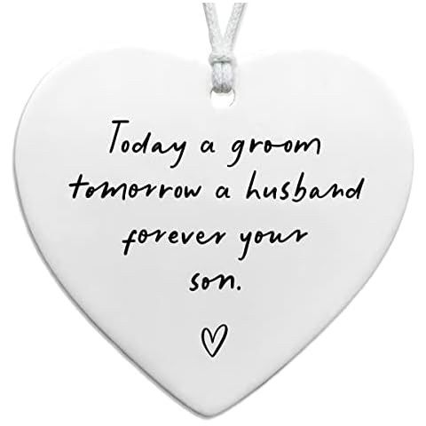 Mother of the Groom Gift from Son, Wedding Gift, Groom to Mother Gift, Son to Mother on Wedding Day, Mom Wedding Gift from Son, Son to Mom Gift, Ceramic Heart Keepsake Cover