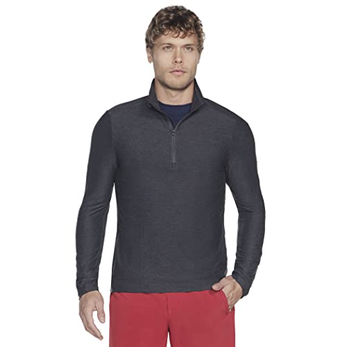 Skechers Men's Go Dri All Day Quarter Zip Long Sleeve Shirt Asphalt