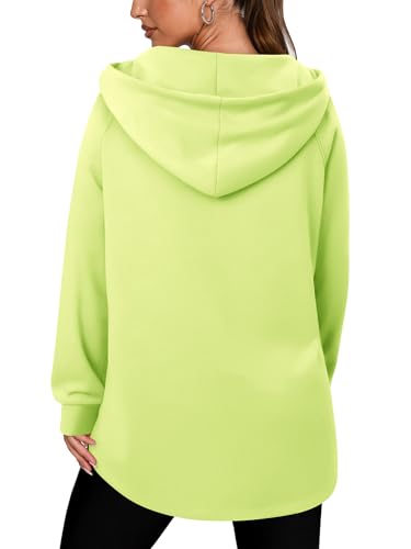onlypuff Women Hoodie Pullover Trendy Quarter Zipper Lapel Sweatshirts Drawstring Cute Hooded Tunic Tops with Side Pockets