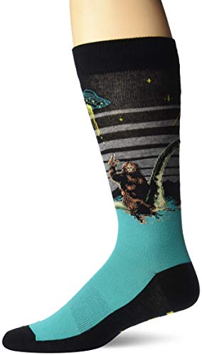 K. Bell Socks Men's Casual Animal Novelty Crew Socks, I Believe (Charcoal Heather), Shoe Size: 6-12