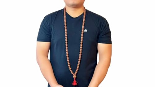 Himalayan organic five face Rudraksha necklace mala. Standard size 108 beads grown up in Himalaya of Nepal without chemical, wax and color treatment3