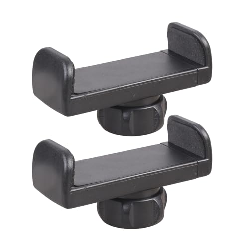 Shurhome Pack de 2 clips ajustables para teléfono con base esférica de 17 mm para smartphones de 4,5 a 7 pulgadas para trípodes, soportes de coche, soporte de escritorio, soporte para teléfono