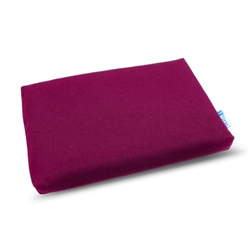 Yogan Cuscino per la testa (2,5 cm) per yoga/pilates | Rivestimento esterno in cotone biologico (rimovibile e lavabile) | Fodera interna con imbottitura in fibra riciclata | 30 cm x 20 cm x 2,5 cm