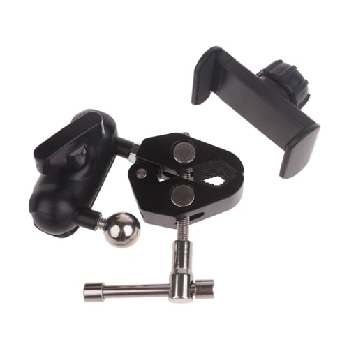 Support polyvalent en métal anti-chute avec clip de fixation téléphone