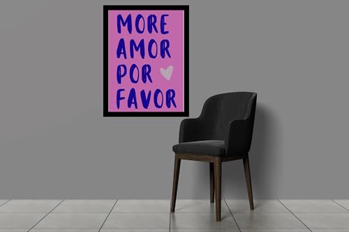 Image of BLINKART More Amor Abstract Wall Art Painting Print Design Aesthetic Wall Decor Photo ArtWork Frame Decoration Hanging For Home Bedroom Living Room Office Wall Decor (13 * 10 inches) T0020