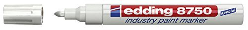 edding Lackmarker edding 8750 industry paint marker, 2-4 mm, weiß (10)