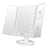 WEILY Makeup Mirror with 21 LED Lights,Two Power...