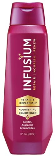Infusium Repair and Replenish Nourishing Conditioner - Hair Conditioner with Keratin, Argan Oil, and Ceramides - Suitable for All Hair Types - 13.5 oz