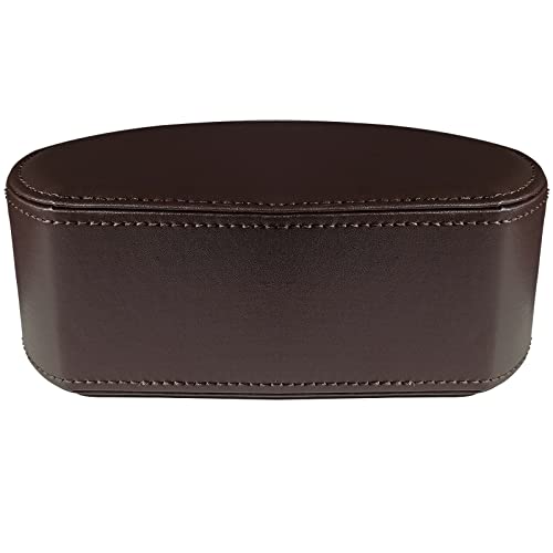 RHCSZ Remote Control Holder with 5 Compartments TV Remote Caddy Store Box,Desktop Organizer for Controller, Glasses and Media Player,Pen Storage (Brown)