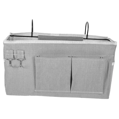 FIXOSHEE Bolsa de Almacenamiento Colgante para Cama Organizador de Tela con Ganchos para Dormitorio Gran Capacidad para Cabeceras y Literas Multifuncional y Resistente para Uso Hogar y