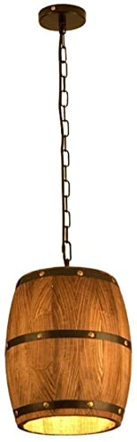 UESJCVXS Lámpara Colgante de Madera rústica, lámpara Colgante de Cadena Ajustable de Estilo Industrial, Estilo Vintage, para Cocina, Isla, Comedor, Bar